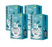 Cupper - Confezione da 4 scatole da 20 bustine di tè bianco biologico - Adatto ai vegani - Proprietà antiossidanti - Sapore delicato con sentori di agrumi - Senza latte, uova e lattosio