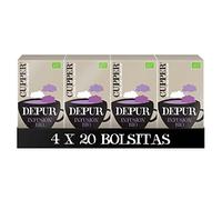 Cupper Tisana Biologica Depur (4 confezioni da 20 bustine di tè, totale 80 bustine di tè)