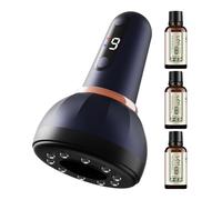 Cupping Device, Electric Vacuum Cupping Massager, 9 Modes Massage Vibration Devices, Adjustable Intensity, Portable Tool for Thighs Abdomen Neck Back Buttocks