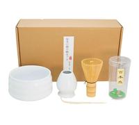 Cupplement Matcha Starter Kit da tè bianco con frusta in bambù / frusta / frusta - cucchiaio - ciotola/ciotola - supporto giapponese - regalo - scatola di conservazione - senza polvere - confezione