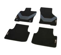 CUPRA Tappetini Premium in Velours DYNAMIC, TFG-Velours, per CUPRA Leon 4 e Formentor Facelift 2024, Set da 4 Pezzi, Nero con Dettagli Blu e Rame, Anteriori e Posteriori