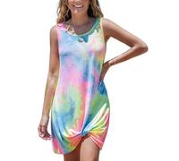 CUPSHE Costume da bagno da donna, senza maniche, copricostume da spiaggia, velato intrecciato, Tintura a nodo., S