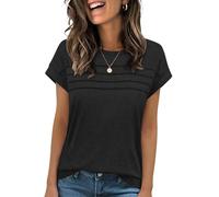 Cuptacc Maglietta Donna Casual T Shirt Donna a Maniche Corte Basic Magliette con Scollo a Giro Tops Estiva