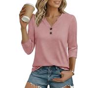 Cuptacc Magliette Donna Manica Corta con Scollo a V Maglietta Donna Eleganti T-Shirt Blusa Basic