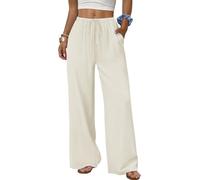 Cuptacc Pantaloni Donna Eleganti con Tasche Casual Pantalone Donna Elastico con Coulisse Pantaloni Palazzo Estivi
