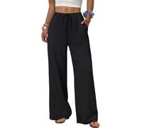 Cuptacc Pantaloni Donna Eleganti con Tasche Leggeri Pantaloni Donna Larghi con Coulisse Comodi Pantalone