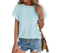 Cuptacc Top Donna Maglietta Italia Europeo 2025 T Shirt Donna Girocollo Maniche Corte Casuale Azzurro M 38-40
