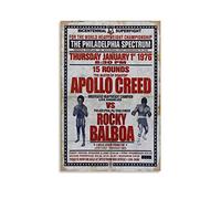 CUQ Poster motivazionale vintage con Rocky Balboa Vs Apollo, decorazione per la casa, decorazione da parete, idea regalo, stampa artistica da parete per camera da letto, 20 x 30 cm, senza cornice