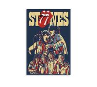 CUQ Poster vintage Rock The Rolling Stones su tela da parete per la casa e la decorazione da parete moderna per la camera da letto della famiglia, 30 x 45 cm