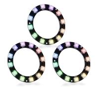CUQI WS2812 RGB LED Ring 12 bit indirizzabile individualmente WS2812 LED diametro 50 mm per Arduino, Raspberry Pi, progetti fai da te (nero, 12 bit)