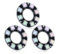 CUQI WS2812 RGB LED Ring 8 bit indirizzabile individualmente WS2812 LED diametro 50 mm per Arduino, Raspberry Pi, progetti fai da te (nero, 8 bit)