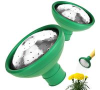 CUQOO Testa universale per annaffiatoio - Attacco irrigatore durevole con ugello in gomma e superficie nichelata, si adatta a tutti gli annaffiatori, perfetto per piante da giardino interne ed esterne