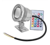 Cuque Vendite Pazze Luce Subacquea, LED RGB Luce Subacquea Impermeabile Multicolore per Fontana da Esterno per faretti da Giardino(AC/DC12V-Silvery)