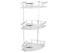 Cuque Vendite Pazze Mensola per Doccia, Comoda mensola angolare per Bagno Pratica 3 Ripiani Argento per la Famiglia per la Toilette per la casa per la