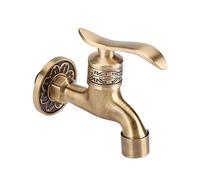 Cuque Vendite Pazze Rubinetto per Lavatrice, Rubinetto per Acqua Fredda in Ottone in Stile Antico con Attacco a Parete per Bagno