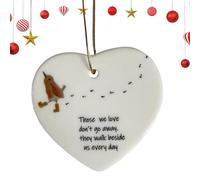 Cœur Suspendu En Céramique - 7,2cm Ornement Forme De Cœurs Avec Fil Doré | Déco Polyvalente Élégante | Cadeau Symbolique Pour Ami, Bureau, Maison, Fête Ou Remerciement