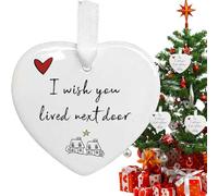 Cœur Suspendu En Céramique - 7,2cm Ornement Forme De Cœurs Avec Fil Doré | Déco Polyvalente Élégante | Cadeau Symbolique Pour Ami, Bureau, Maison, Fête Ou Remerciement