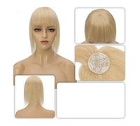 Cura della persona 8,5x8,5 cm Topper for capelli Capelli umani for donne Parrucche mono Fermaglio for capelli con frangia Parrucca liscia Clip invisibile nelle estensioni dei capelli Extension per Cap
