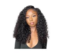 Cura della persona Parrucca Afro Riccia Con Capelli Umani, Con Parte A V, For Donne, Densità 180%, Colore Naturale Extension per Capelli(20inch)