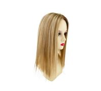 Cura della persona Parrucca bionda con meches for donne, posticci con base svizzera grande 9x14 cm, for la caduta dei capelli Extension per Capelli(14 inch)