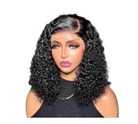 Cura della persona Parrucca Bob Jerry Riccia Ondulata Capelli Umani Senza Colla 13x6 HD Pizzo Frontale Parrucca Corta Birmana Extension per Capelli(18inch)