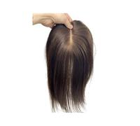 Cura della persona Parte superiore dei capelli umani con base in pelle da 12x13 cm, estensione naturale dei capelli for le donne, clip in parrucchino Remy Extension per Capelli(Dark Brown,12 inches)