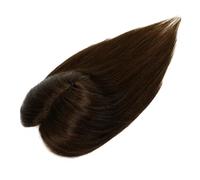 Cura della persona Topper for capelli umani da 10-14", pezzo di capelli lisci brasiliani Remy con frangia 12×13 cm Topper for capelli con base in morbido pizzo traspirante for donne con capelli dirada
