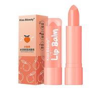 Cura delle labbra con colore rosso, maschera per labbra, balsamo per le labbra, balsamo per le labbra, idratante, pesca, rossetto per la cura delle labbra (rosa, taglia unica)
