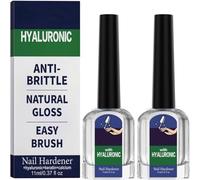 Cura delle unghie all'acido ialuronico con vitamina E e olio di jojoba, trattamento idratante intenso per unghie forti e idratate - Riduce le unghie fragili, ripara le unghie fragili (2PCS)