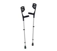 Cura Farma® Active Coppia Stampelle per Avambraccio Canadesi, Adatte a Recupero Post-Operatorio Terapia Ortopedica, Altezza Facilmente Regolabile, Alluminio NERO Robusto e Leggero x2
