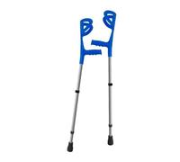 Cura Farma® Active Coppia Stampelle per Avambraccio Canadesi, Adatte a Recupero Post-Operatorio Terapia Ortopedica, Altezza Facilmente Regolabile, Alluminio BLU Robusto e Leggero x2