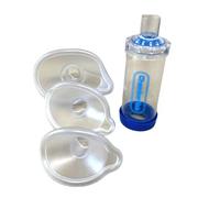 CURA FARMA ChamberNeb - Distanziatore per Inalatori Bambini, Adulti e Neonati - Camera Distanziatrice per Spray con Puff Predosati e Farmaci Asma, Adatta ad Uso Pediatrico - Kit con 3 Maschere