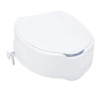 CURA FARMA Cura Active - Rialzo WC per Anziani e Disabili con Coperchio, 14H cm, Sollevatore Universale ed Ergonomico con Manopole di Blocco - Alzawater per Anziani, Protesi Anca e Mobilità Ridotta