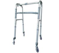 CURA FARMA Cura Walk - Deambulatore per Anziani 4 Ruote Girevoli Valido per Pazienti di Ogni Età con Appoggi Ergonomici Deambulatore Pieghevole e Altezza Regolabile 82-100 cm Supporto e Riabilitazione