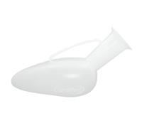 CURA FARMA - Pappagallo Urina Uomo in Plastica per Pazienti Ammalati e Degenti, Urinale Maschile con Manico per Svuotamento, Uso Seduti, in Piedi o Sdraiati - Capacità 1L, Sterilizzabile Fino a 120°