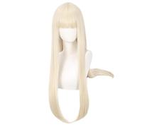 CURA PACCIA LUNGA LUNGA DRIVE WIG WITH CON BANGS ANIME 80CM/31.4 '"parrucche da festa di costume speciali parrucca da donna a strati di capelli sintetici parrucca naturale parrucche