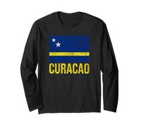 Curacao Bandiera Lesser Antilles Island WILLEMSTAD Maglia a Manica