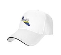Curacao Map Print Neutro Sandwich Hat Style Fit All Year Cappellini da baseball regolabili Snug Secure, bianco, Taglia unica