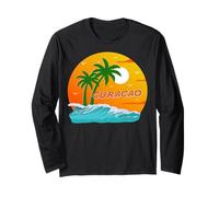 Curacao Palme Caraibi Spiaggia Tramonto Souvenir Maglia a Manica