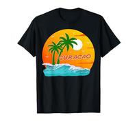 Curacao Palme Caraibi Spiaggia Tramonto Souvenir Maglietta