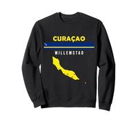 Curaçao Willemstad, Isola dei Caraibi Bandiera & Mappa Design Felpa