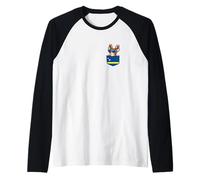 Curaçaoan Cute Pocket Bianco Tailed Deer Curaçao Maglia con Maniche Raglan