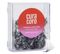 Curacoro Promade 500 ventagli per ciglia volumizzanti da 3D a 16D, fatti a mano, riccioli C CC D DD L M, spessore 0,03 ~ 0,1 mm, lunghezza 8-20 mm, ventole per extension ciglia a lunga durata (3D-0,07