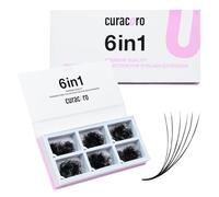 Curacoro Promade Mix 1500 Fans - Ciglia volumizzanti fatte a mano, selezioni multiple da 5D a 12D, curvatura C CC D, spessore 0,03 ~ 0,1 mm, lunghezza 9-18 mm, lunga durata e facile applicazione (8D