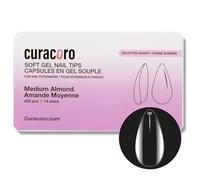 Curacoro Set di 420 extension per unghie in gel morbido, 14 misure trasparenti, copertura completa, lunga durata, aspetto naturale, 420 pezzi
