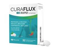 Marco Viti CURAFLUX RAPID Compresse Masticabili 32 pz - Con Sodio Alginato, Bicarbonato e Calcio Carbonato, Sollievo Rapido da Reflusso, Bruciore, Iperacidità, Gusto Menta, Ideale per Digestione