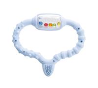 Curaprox Baby Dentizione Anello-Per neonati 0-24 mesi/Lenisce dentizione disagio e supporta lo sviluppo del motore/BPA-Free, blu, con la formazione spazzolino da denti | Made in Switzerland