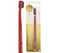 Curaprox CS 12460 Velvet Soft Toothbrush-Sensitive Gum Care/Pulizia ultra delicata con 12.460 filamenti/Confezione singola, Rosso rame-Bordeaux/Made in Switzerland