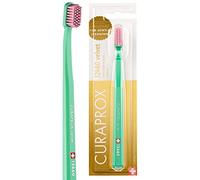 Curaprox CS 12460 Velvet Soft Toothbrush-Sensitive Gum Care/Pulizia ultra delicata con 12.460 filamenti/Confezione singola, Verde chiaro-Rosa/Made in Switzerland