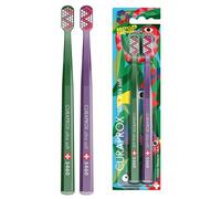 Curaprox CS 5460 Duo-Recycled Edition 2024 / Ultra-Soft per gengive e denti sensibili | Confezione da 2 / Verde-Viola/Made in Switzerland
